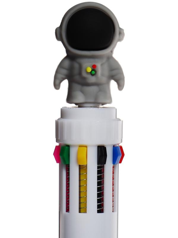 Ручка шариковая автоматическая, 10-ти цветная, Космонавт МИКС