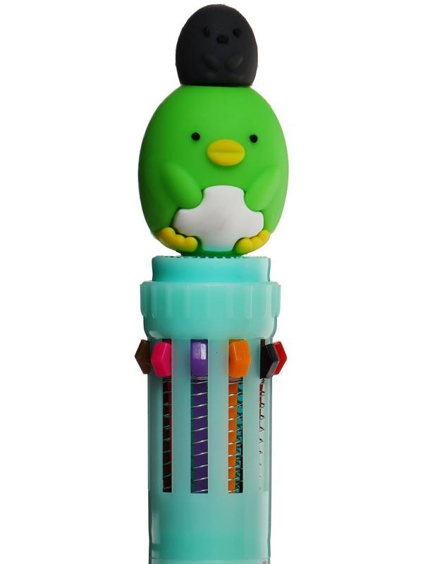 Ручка шариковая автоматическая, 10-ти цветная, Милашки МИКС