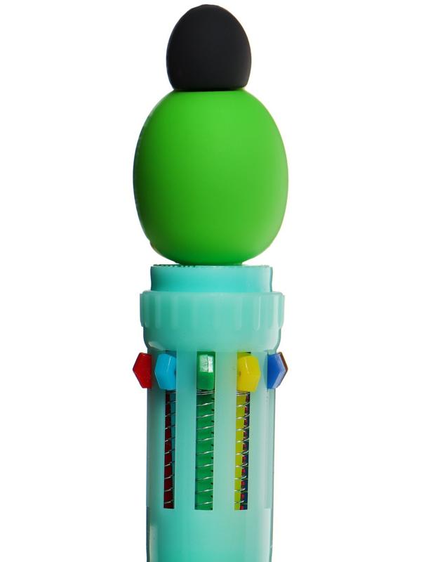 Ручка шариковая автоматическая, 10-ти цветная, Милашки МИКС