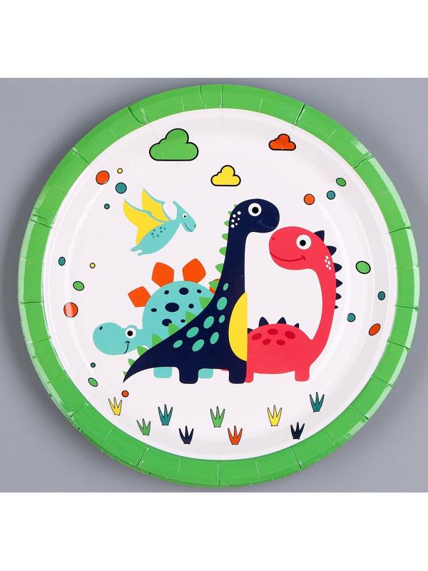 Тарелка бумажная «Милые дракончики», в наборе 6 шт.