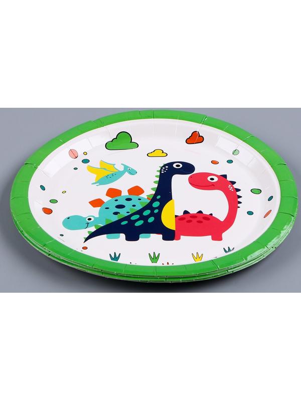 Тарелка бумажная «Милые дракончики», в наборе 6 шт.