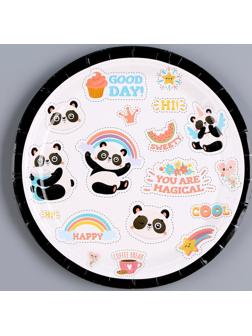 Тарелка бумажная «Панда», в наборе 6 шт.