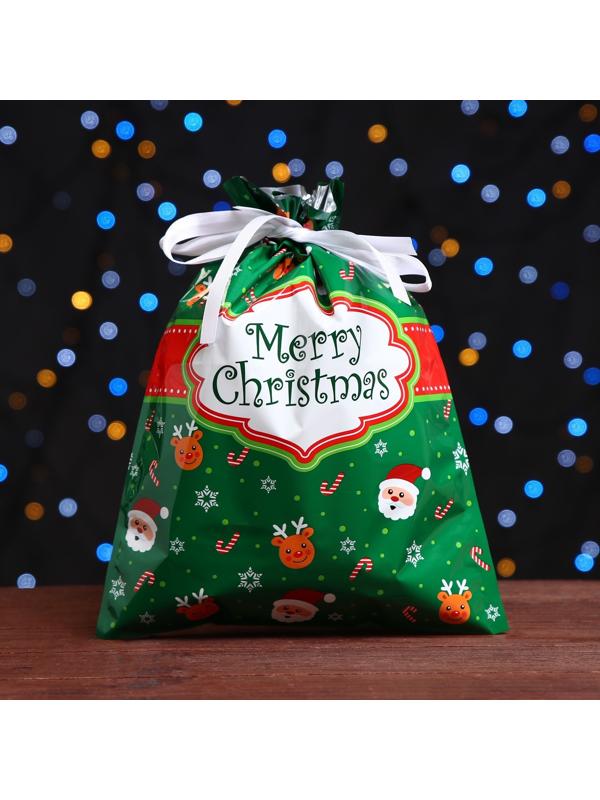 Пакет подарочный с завязками, 