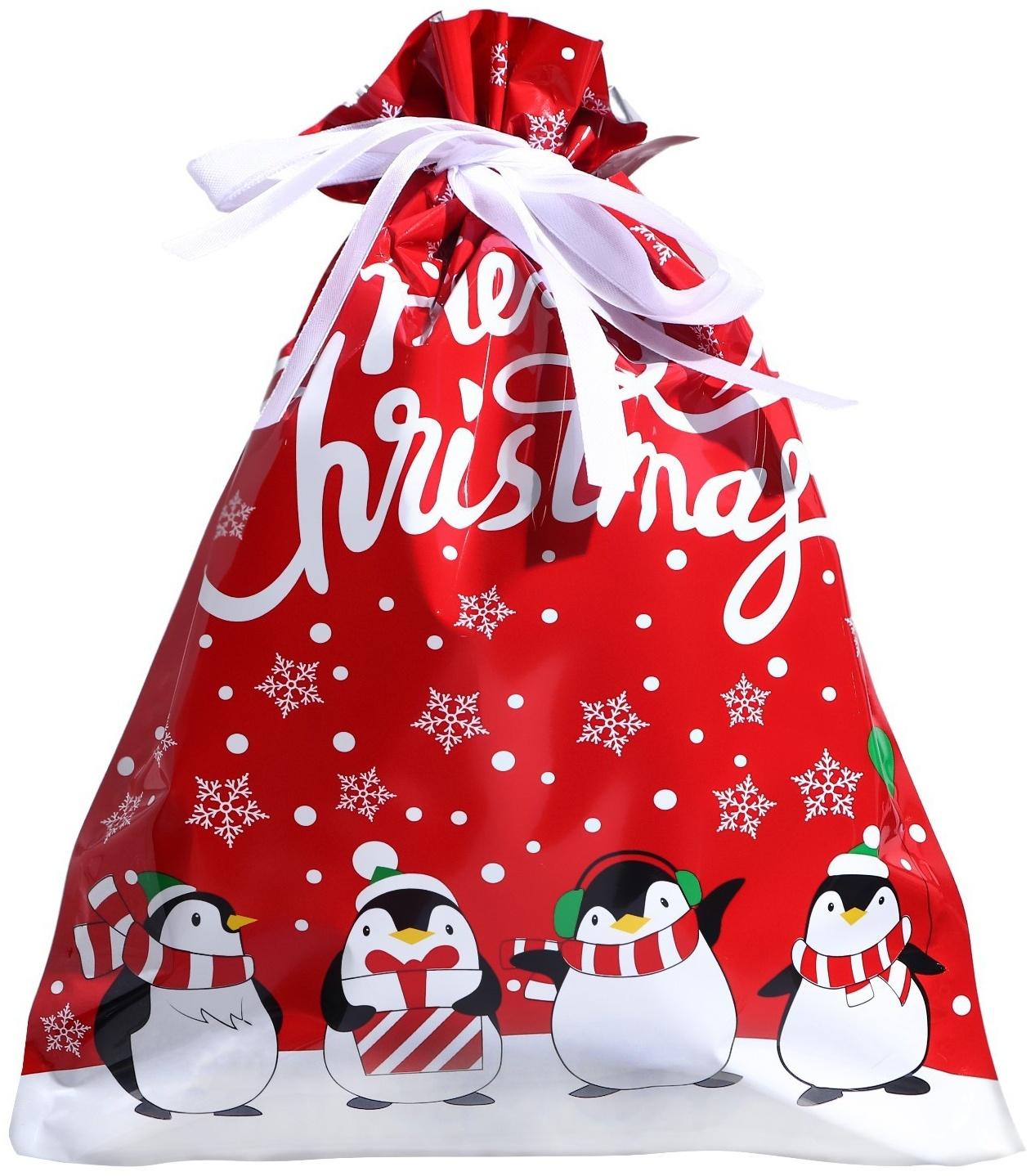 Пакет подарочный с завязками, 