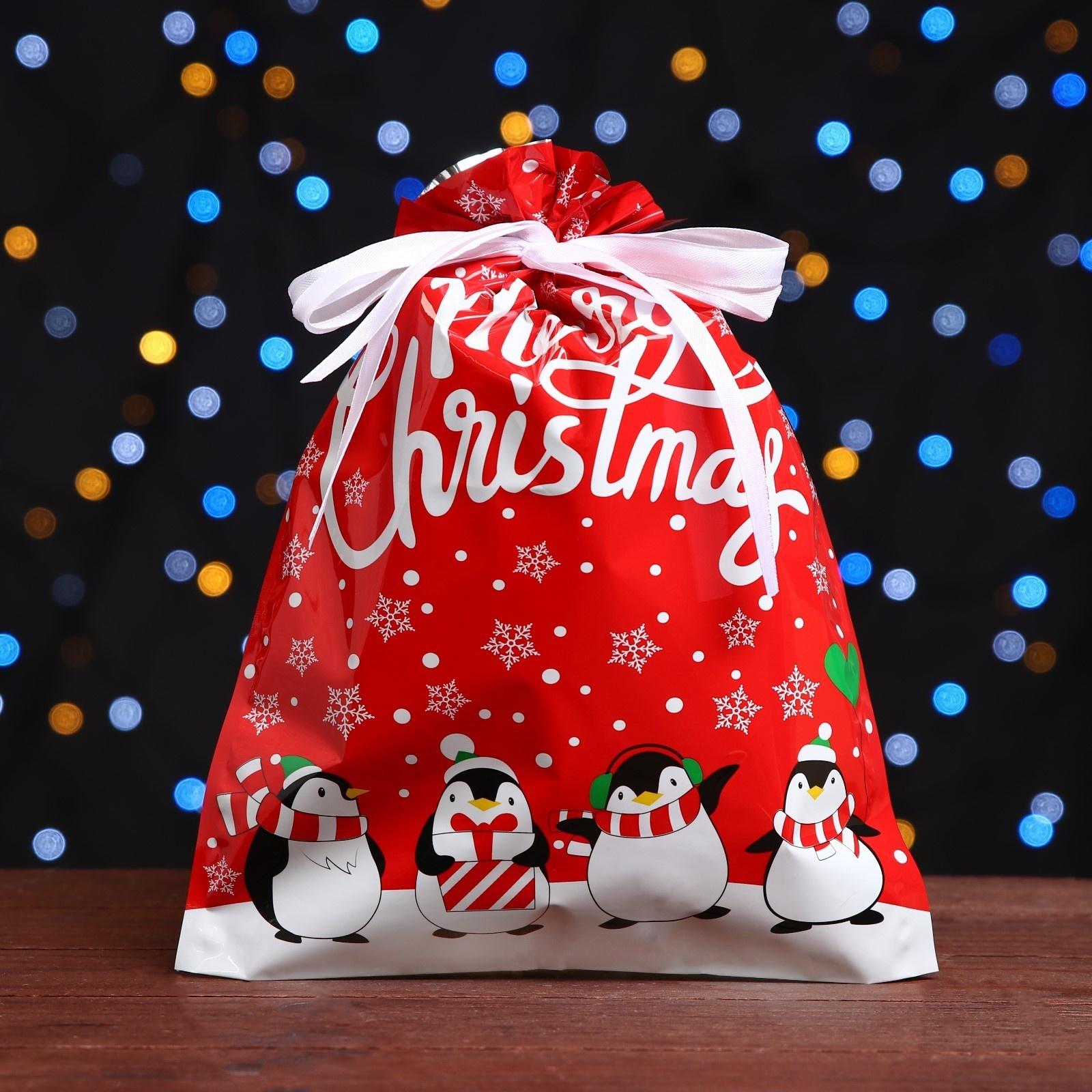 Пакет подарочный с завязками, 