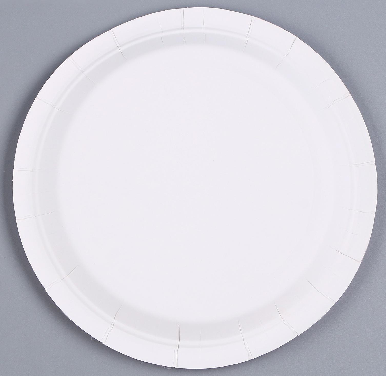 Тарелка бумажная «Смайл», в наборе 6 шт., цвет сиреневый