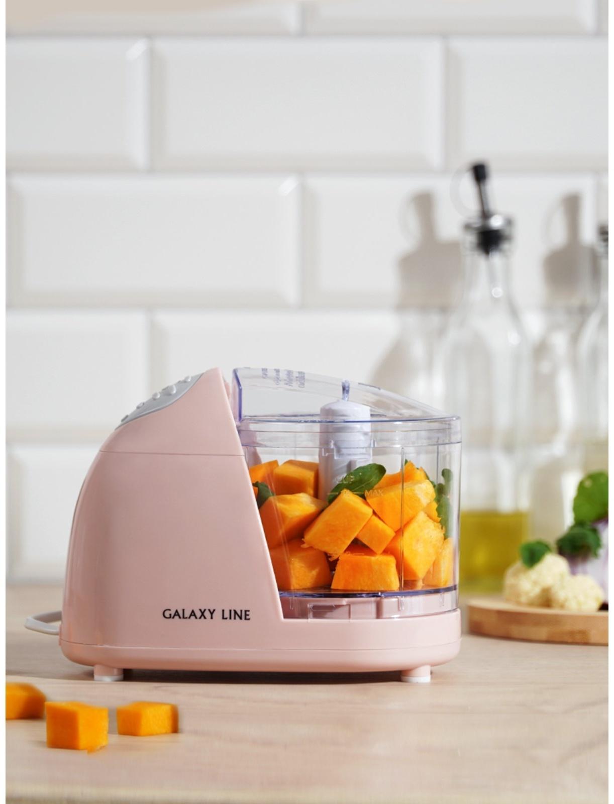 Измельчитель Galaxy GL 2366, пластик, 400 Вт, 0.35 л, розовый