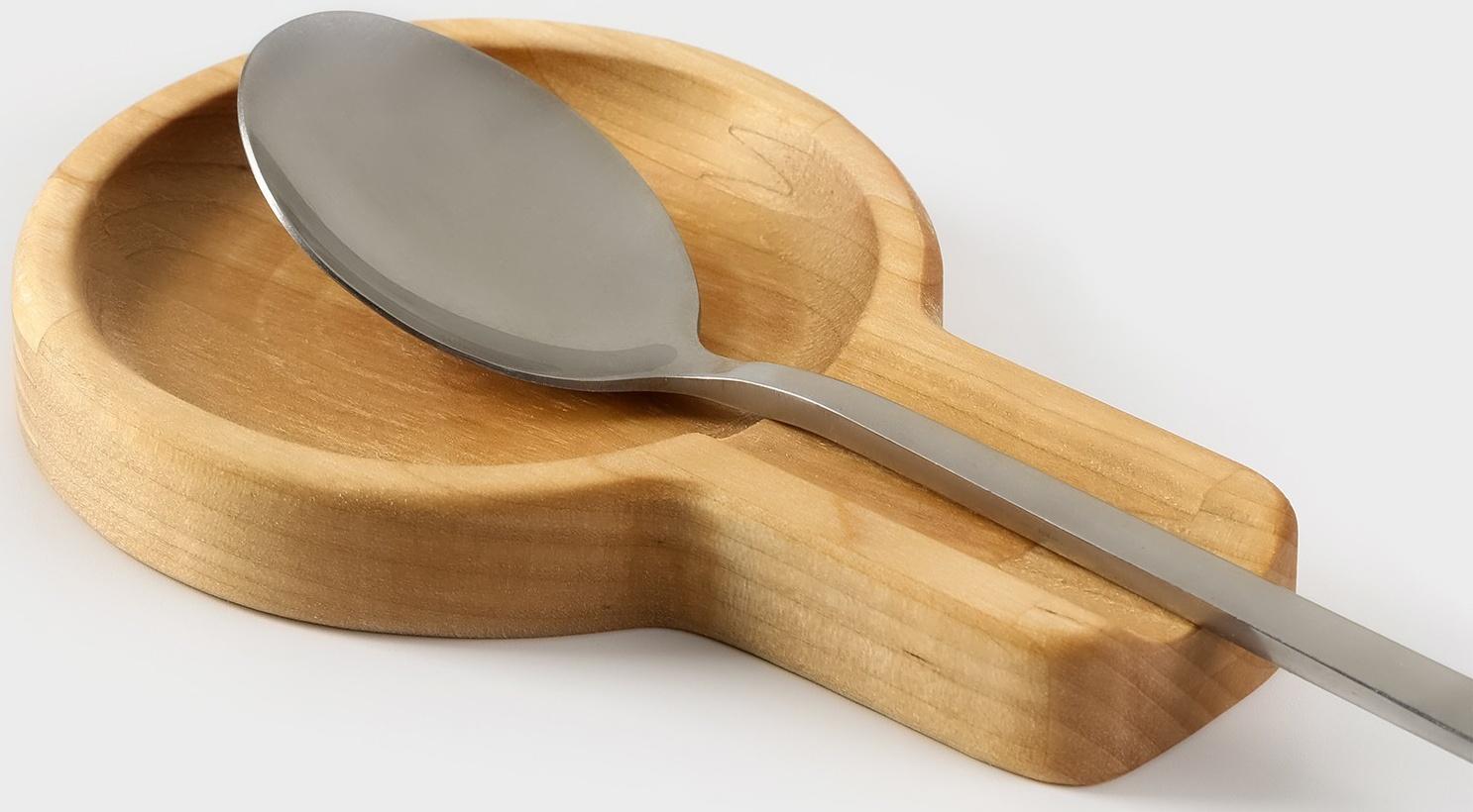 Подставка деревянная под ложку Adelica, 15×10×1,8 см, берёза