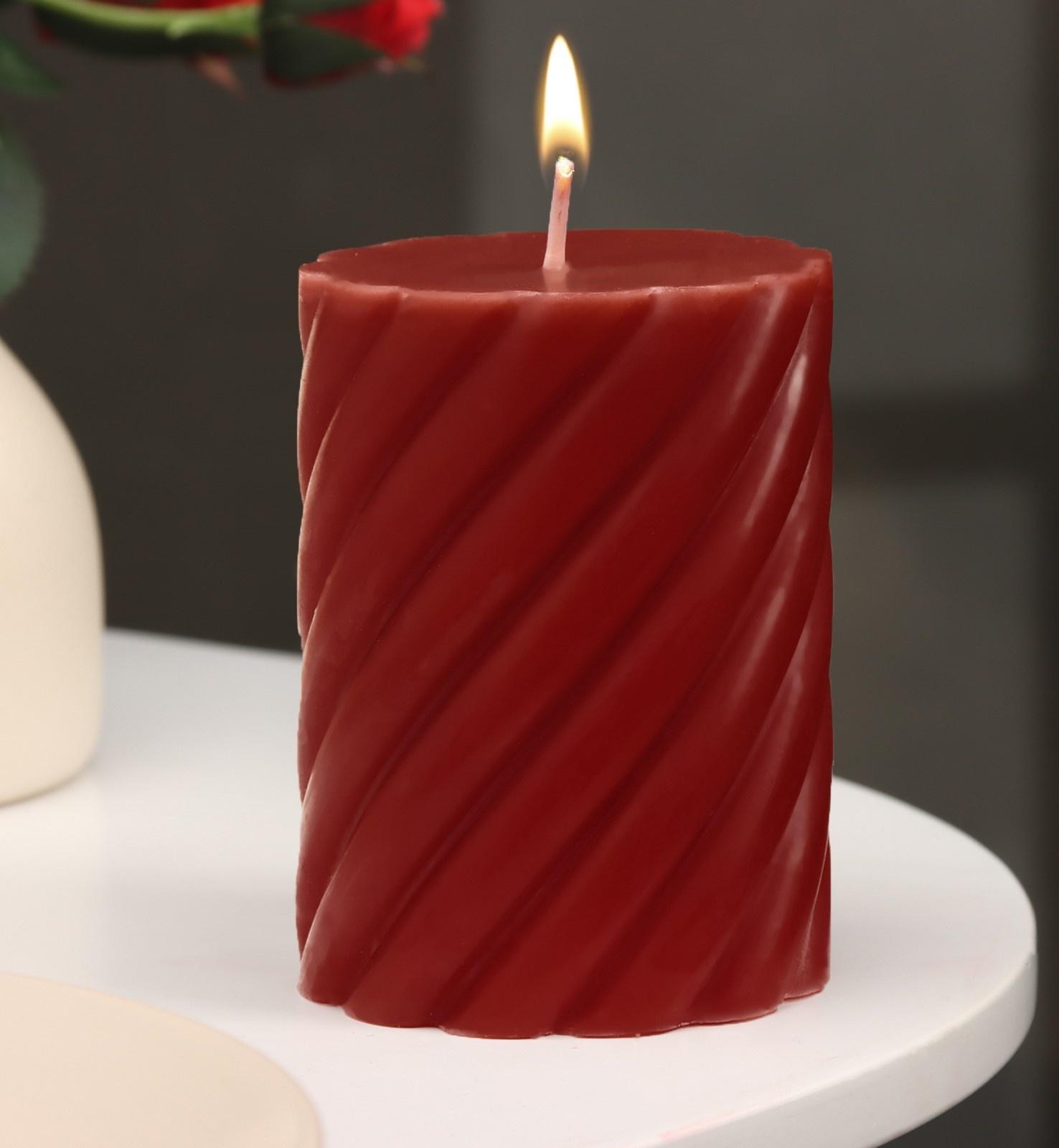 Свеча-цилиндр ароматическая витая 