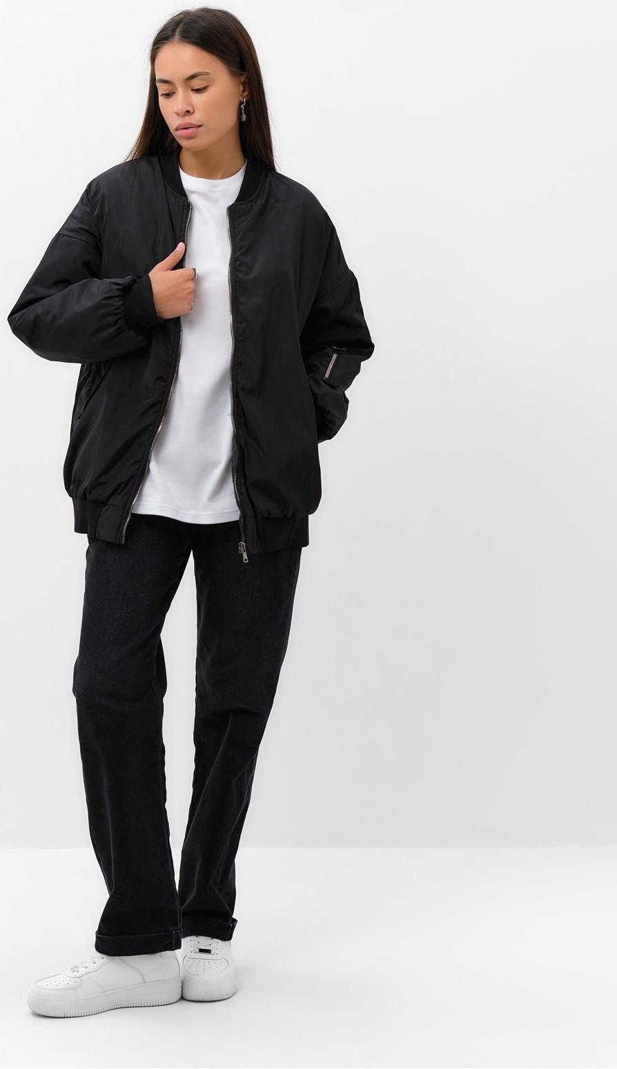 Куртка (бомбер) женский, черный, р. L (46-48)