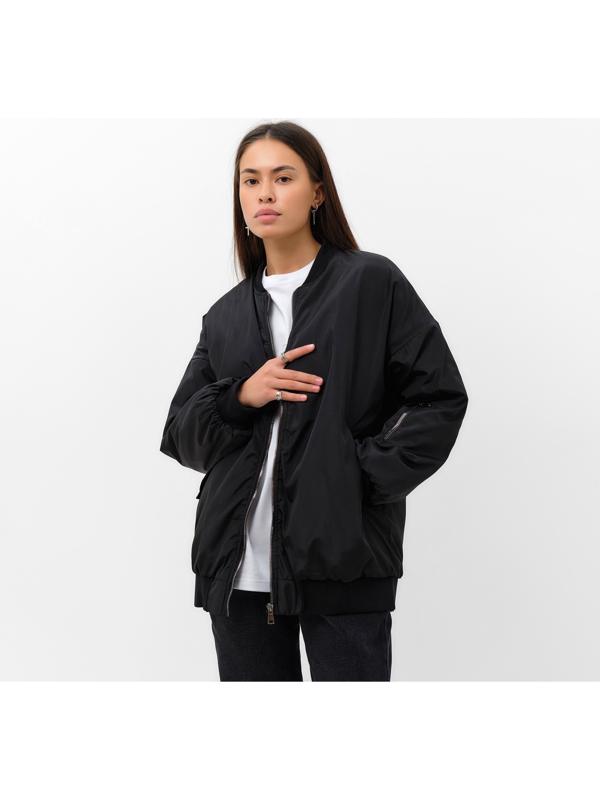 Куртка (бомбер) женский, черный, р. L (46-48)