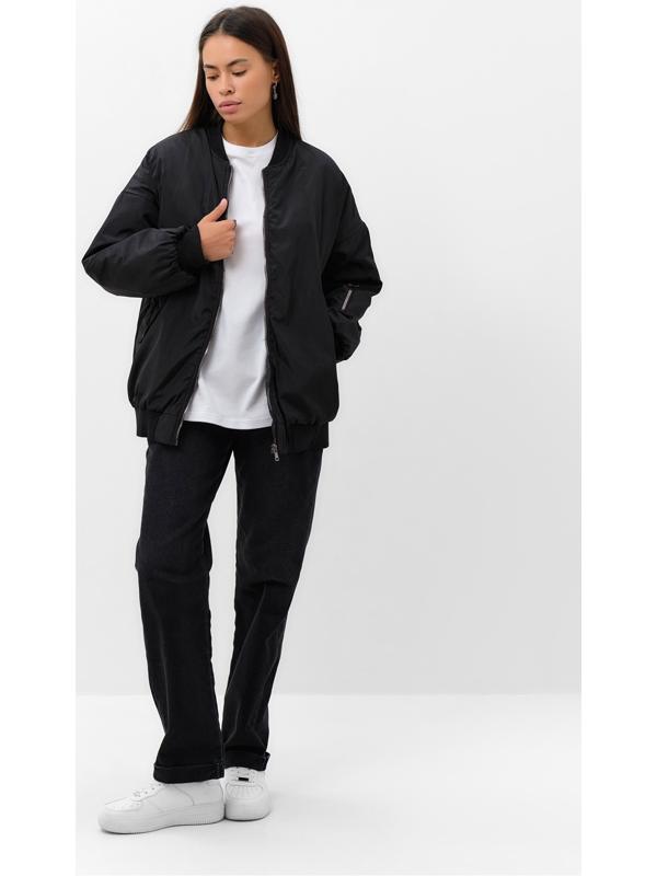 Куртка (бомбер) женский, черный, р. XL (48-50)