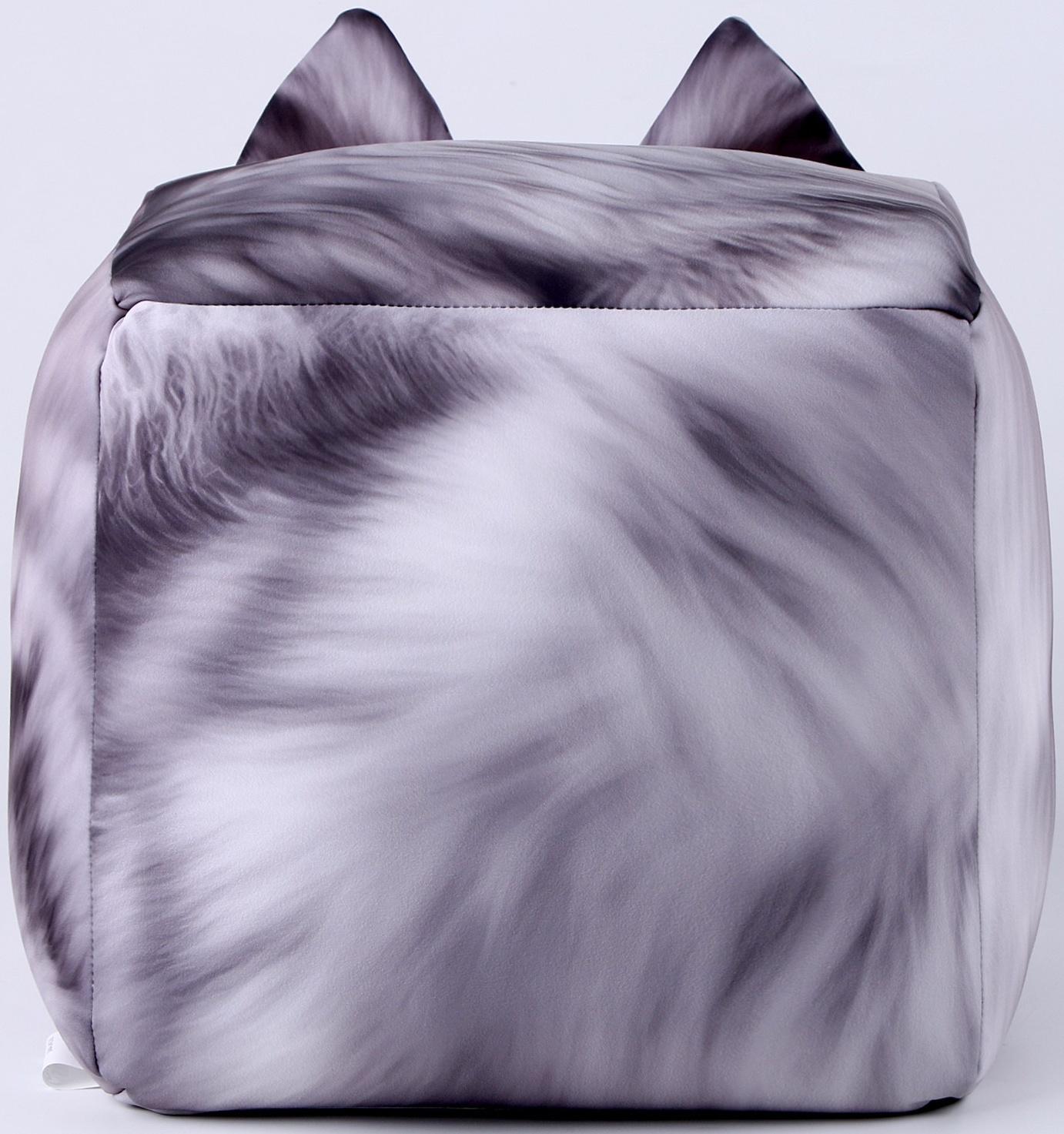 Антистресс кубы «кот», серый, угрюмый