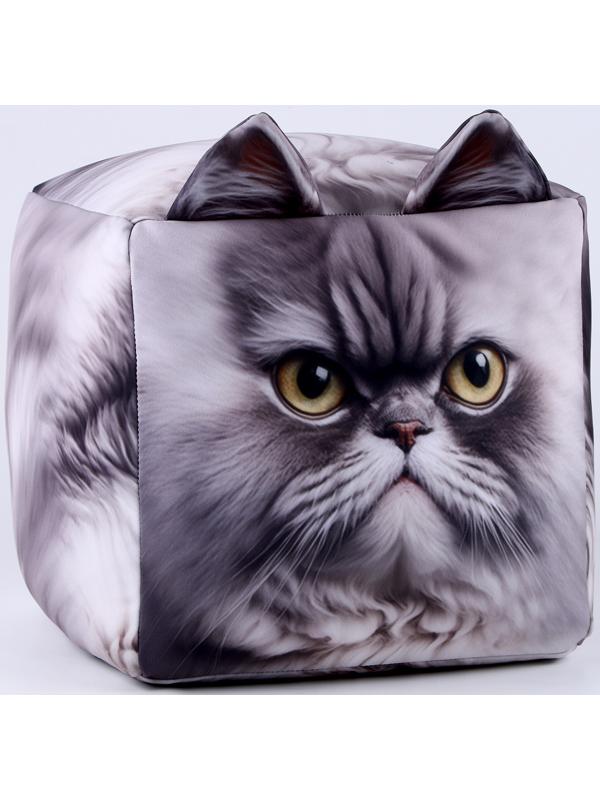 Антистресс кубы «кот», серый, угрюмый