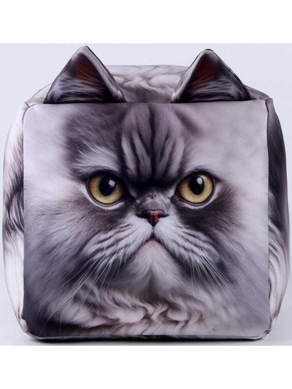 Антистресс кубы «кот», серый, угрюмый