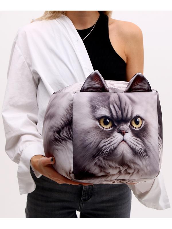 Антистресс кубы «кот», серый, угрюмый