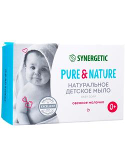 Мыло детское натуральное SYNERGETIC овсяное молочко, 90 г