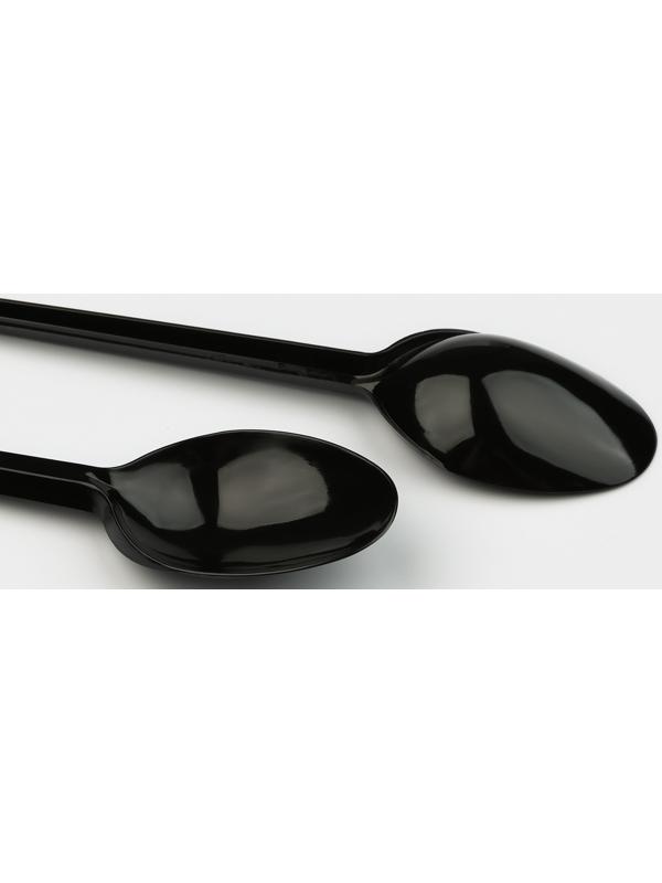 Ложка одноразовая чёрная «Стандарт», столовая, 16 см