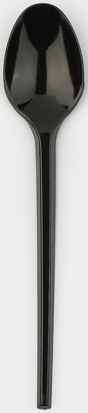 Ложка одноразовая чёрная «Стандарт», чайная, 12,5 см