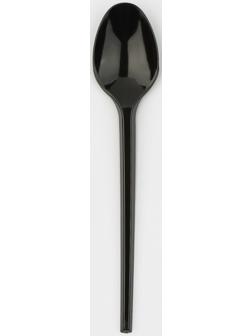Ложка одноразовая чёрная «Стандарт», чайная, 12,5 см