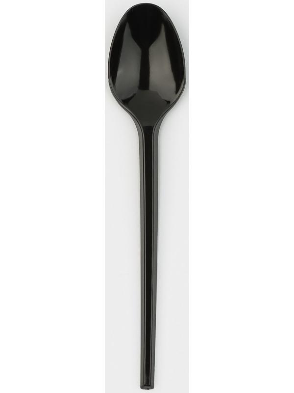 Ложка одноразовая чёрная «Стандарт», чайная, 12,5 см