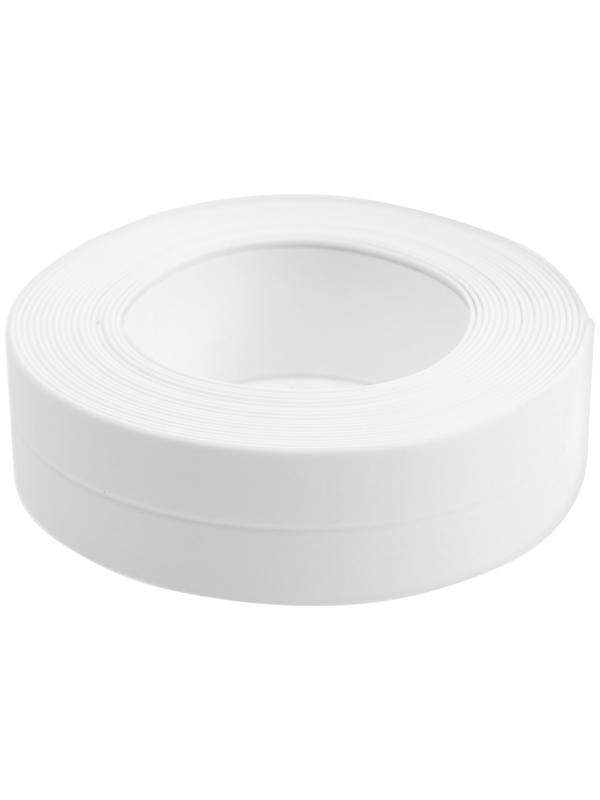 Лента бордюрная ТУНДРА, для ванн и раковин, самоклеящаяся, белая, 22 мм х 3.2 м