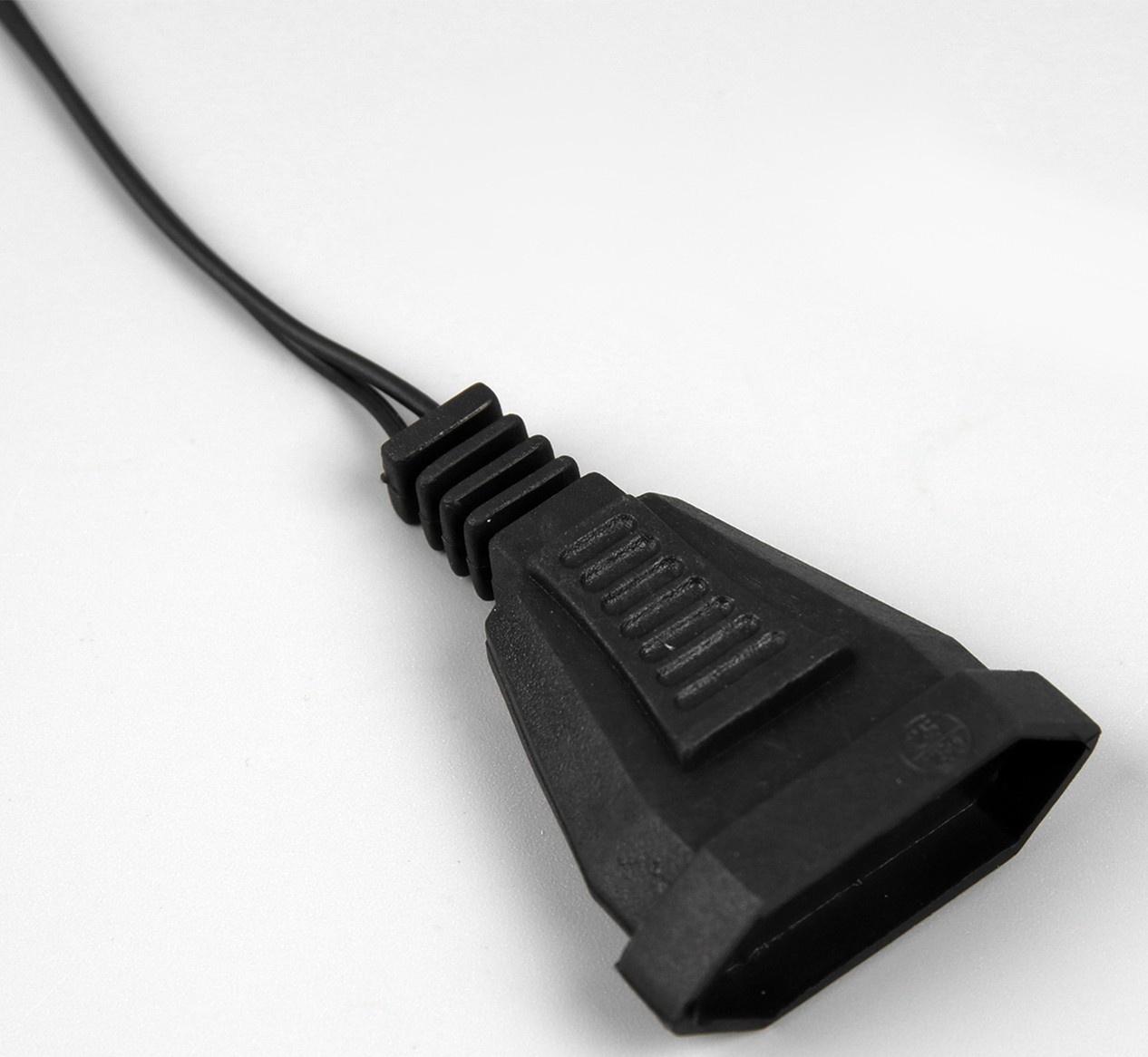 Удлинитель для комнатных гирлянд, 3 м, тёмная нить, УМС-вилка