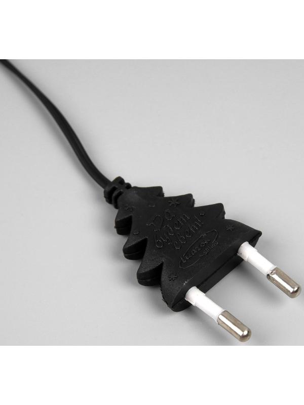 Удлинитель для комнатных гирлянд, 3 м, тёмная нить, УМС-вилка