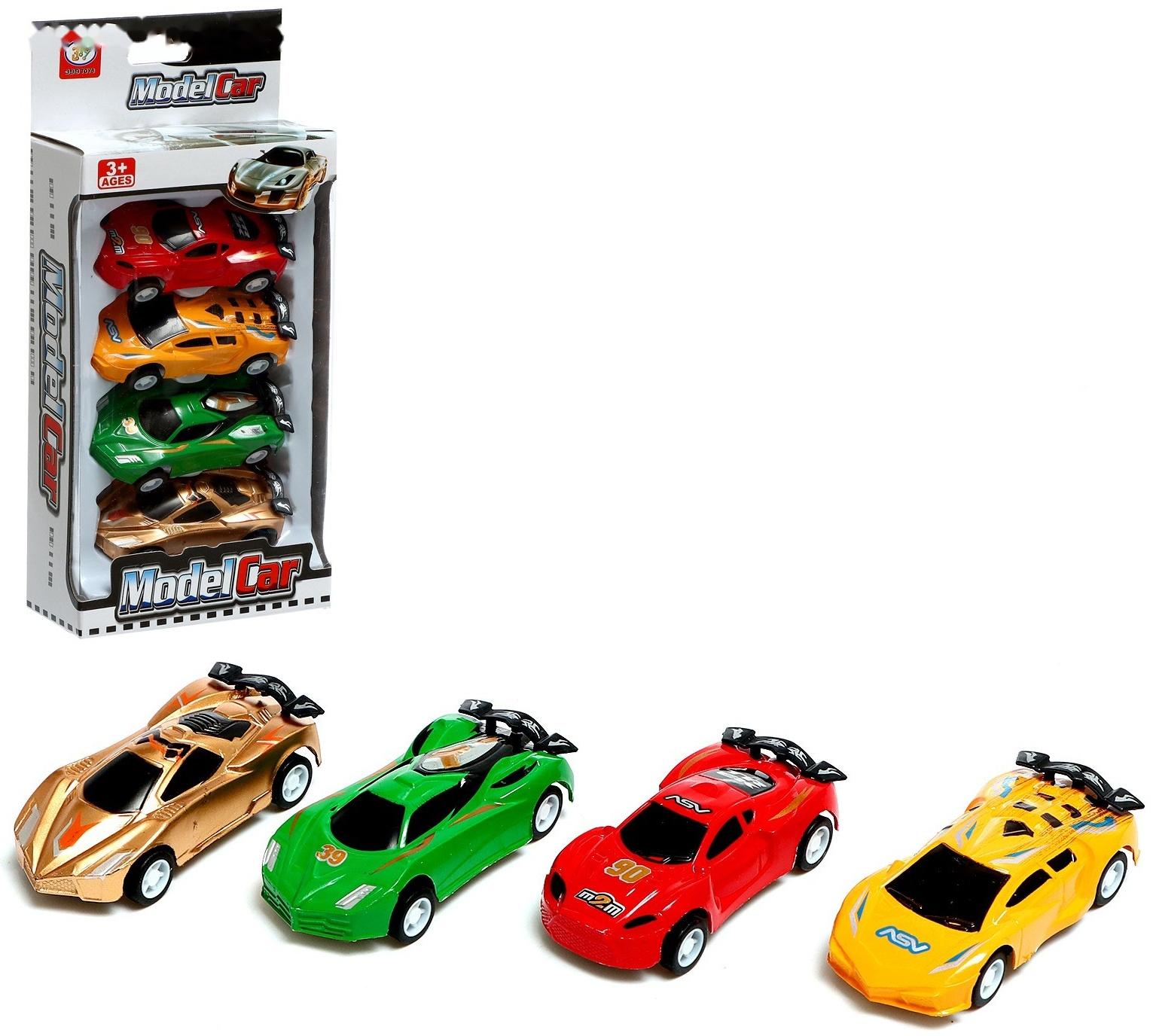 Набор машинок «Гоночные», в наборе 4 шт