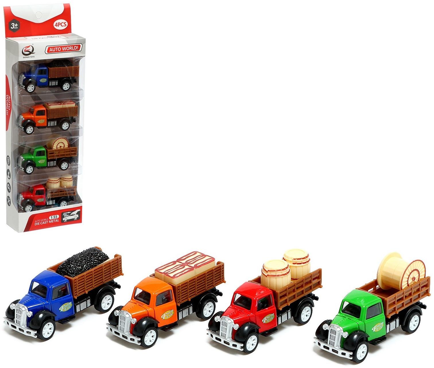 Набор металлических машин «Спецтехника», в комплекте 4 шт, масштаб 1:55