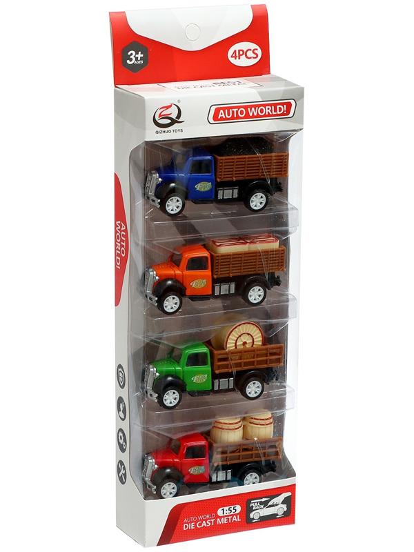 Набор металлических машин «Спецтехника», в комплекте 4 шт, масштаб 1:55