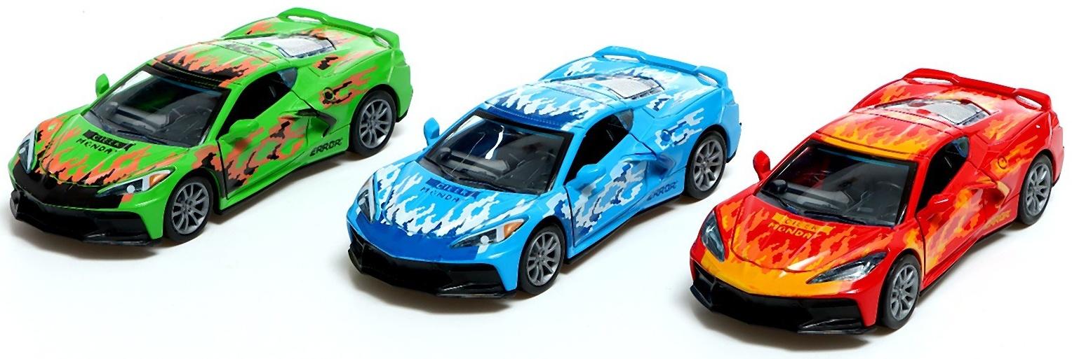 Машина металлическая «Спорткар», 1:32, инерция, открываются двери, цвет МИКС