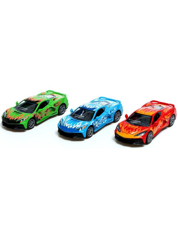 Машина металлическая «Спорткар», 1:32, инерция, открываются двери, цвет МИКС