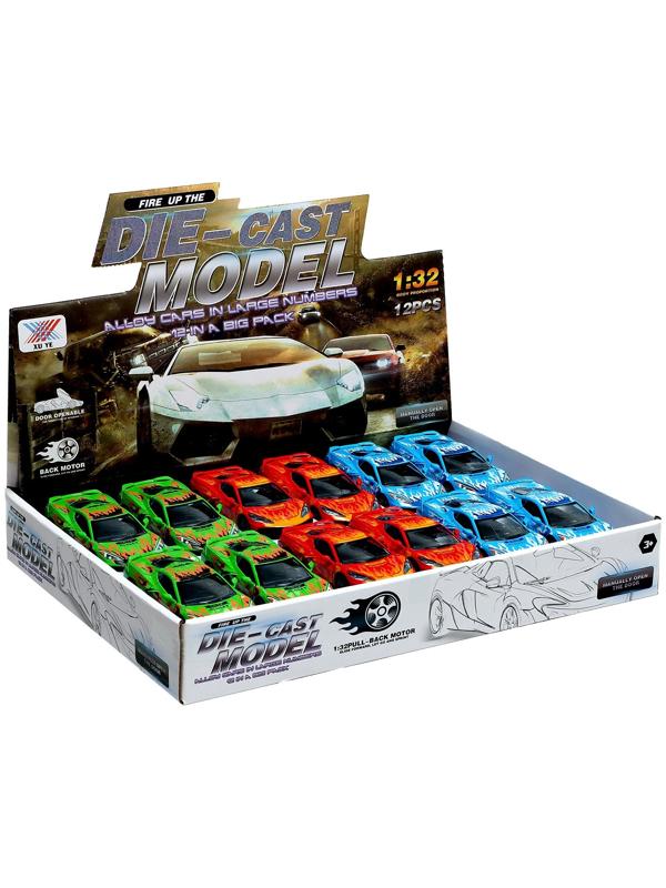 Машина металлическая «Спорткар», 1:32, инерция, открываются двери, цвет МИКС