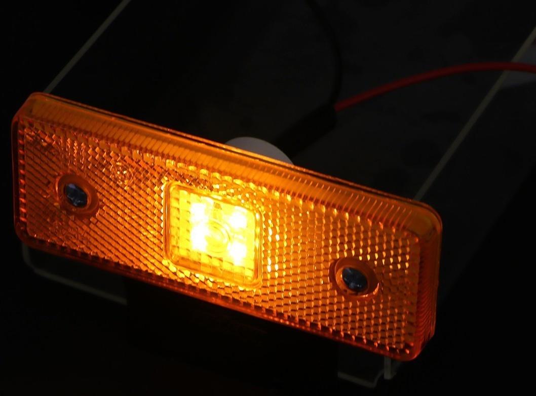 Фонарь габаритный с кронштейном, жёлтый, LED, 12 х 3 х 7,7 см, 2327Y