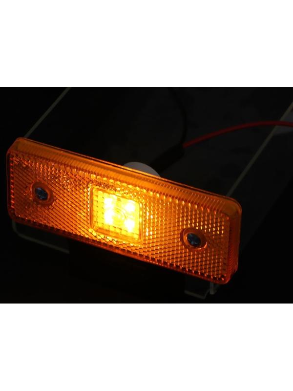 Фонарь габаритный с кронштейном, жёлтый, LED, 12 х 3 х 7,7 см, 2327Y