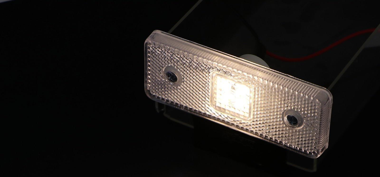 Фонарь габаритный с кронштейном, белый, LED, 12 х 3 х 7,7 см, 2327W