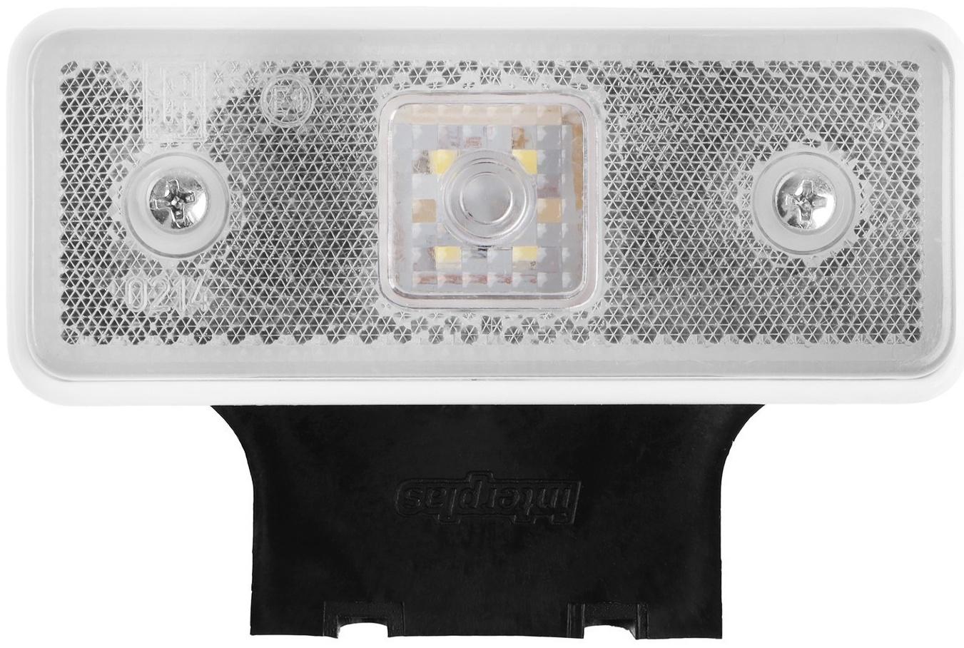 Фонарь габаритный с кронштейном, белый, LED, 12 х 3 х 7,7 см, с контуром, 2329W