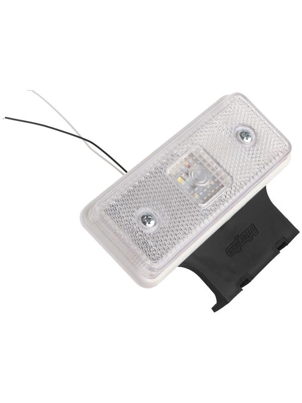 Фонарь габаритный с кронштейном, белый, LED, 12 х 3 х 7,7 см, с контуром, 2329W