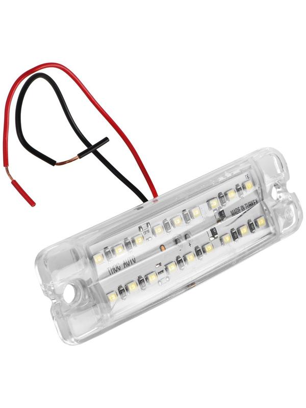 Фонарь габаритный 18-ти диодный LED, белый, 12 - 24 В, 100 мм, 4370