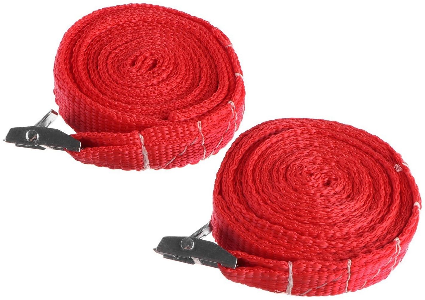 Ремень для крепления груза TORSO с фиксатором 3 м, 2 шт, европакет