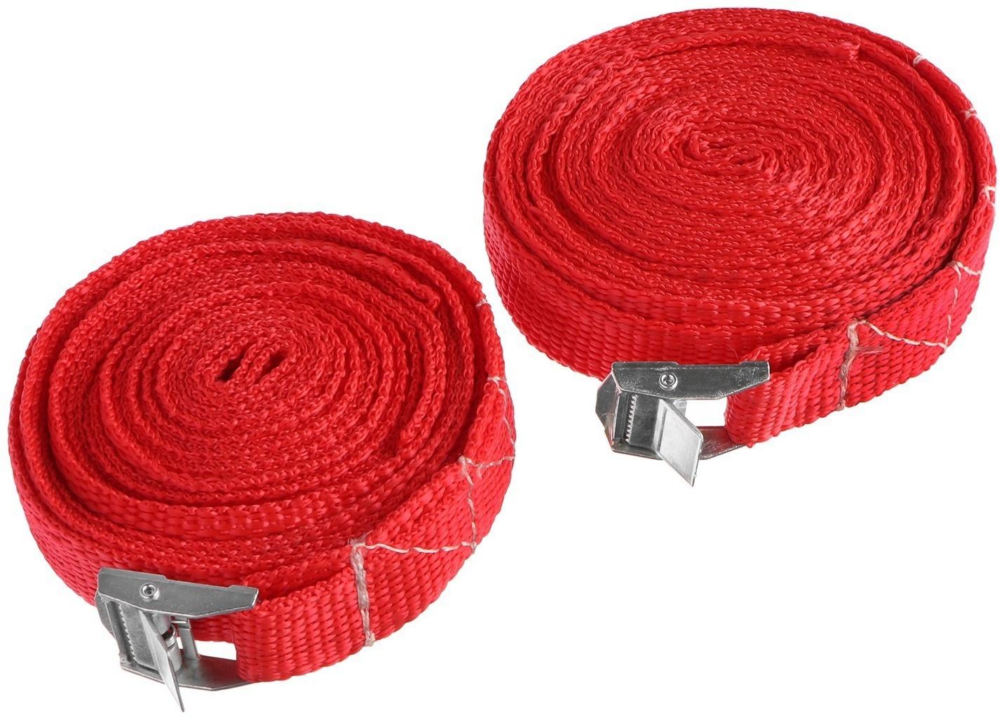 Ремень для крепления груза TORSO с фиксатором 5 м, 2 шт, европакет