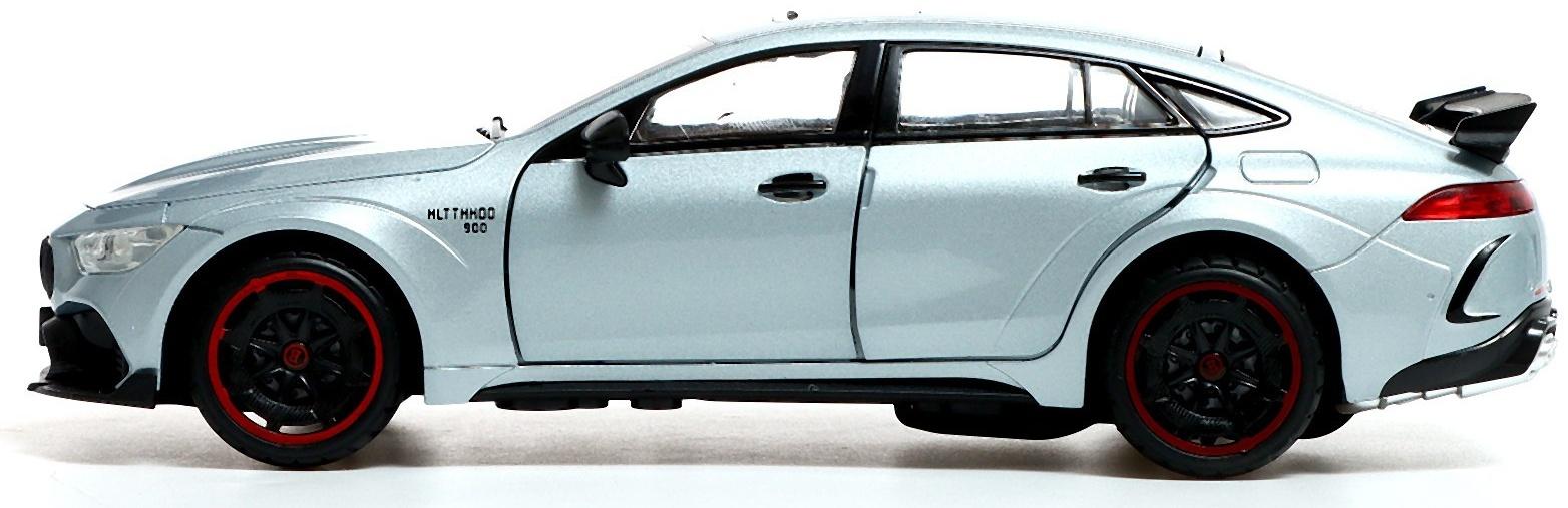 Машина металлическая «Купе», 1:24, открываются двери, капот, багажник, инерция, цвет серый