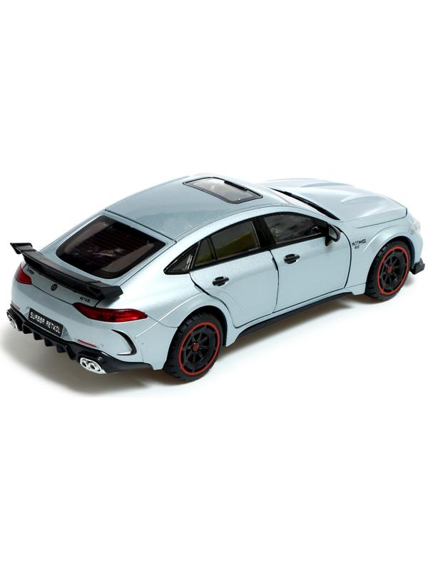 Машина металлическая «Купе», 1:24, открываются двери, капот, багажник, инерция, цвет серый