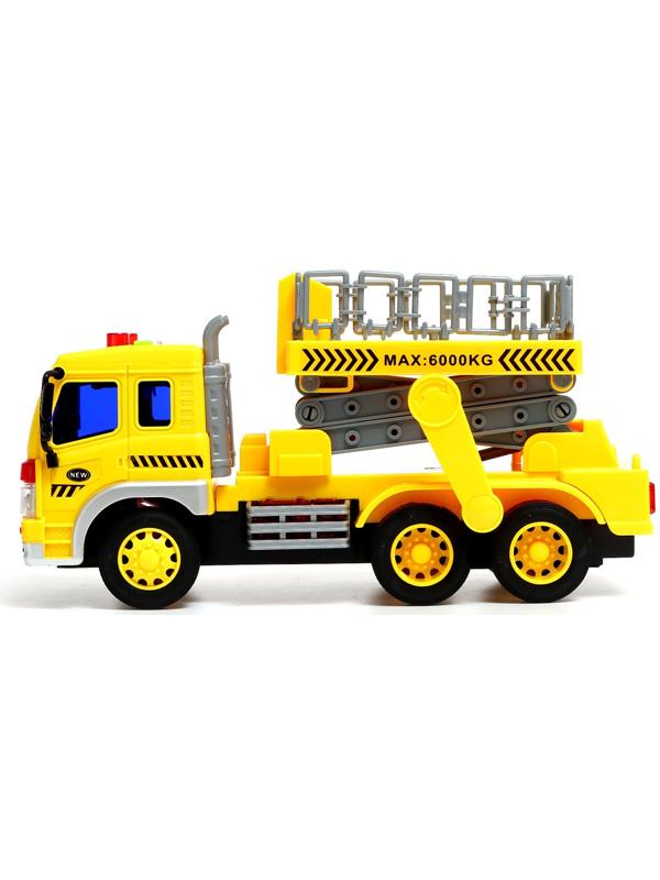 Грузовик инерционный «Автовышка», 1:16, свет и звук