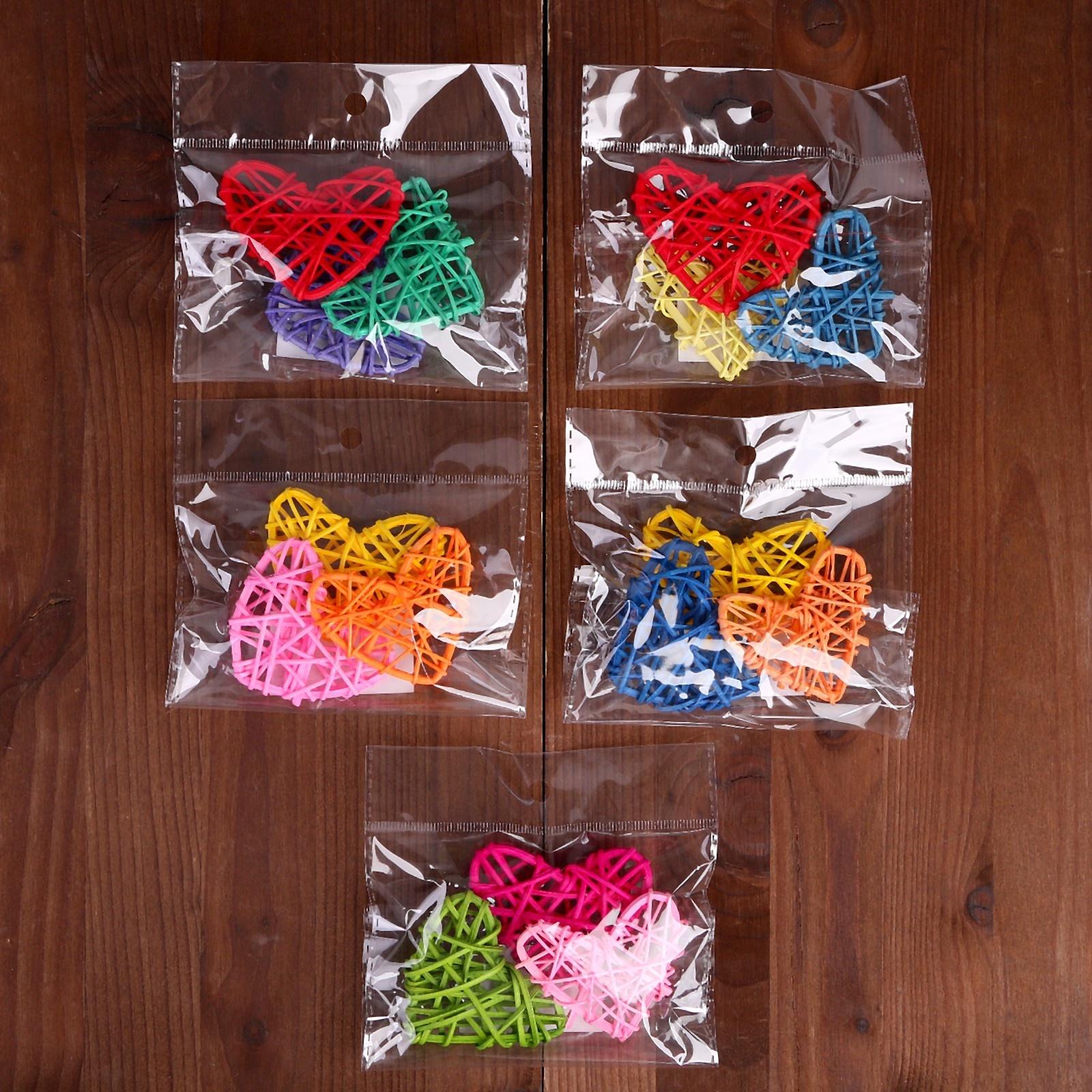 Декор для творчества из лозы «Сердце» набор 3 шт., размер 1 шт. — 6,5 × 6 см, цвет МИКС