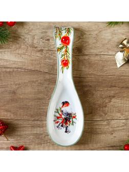 Подставка под ложку «Снегирь», 7 х 22.3 см