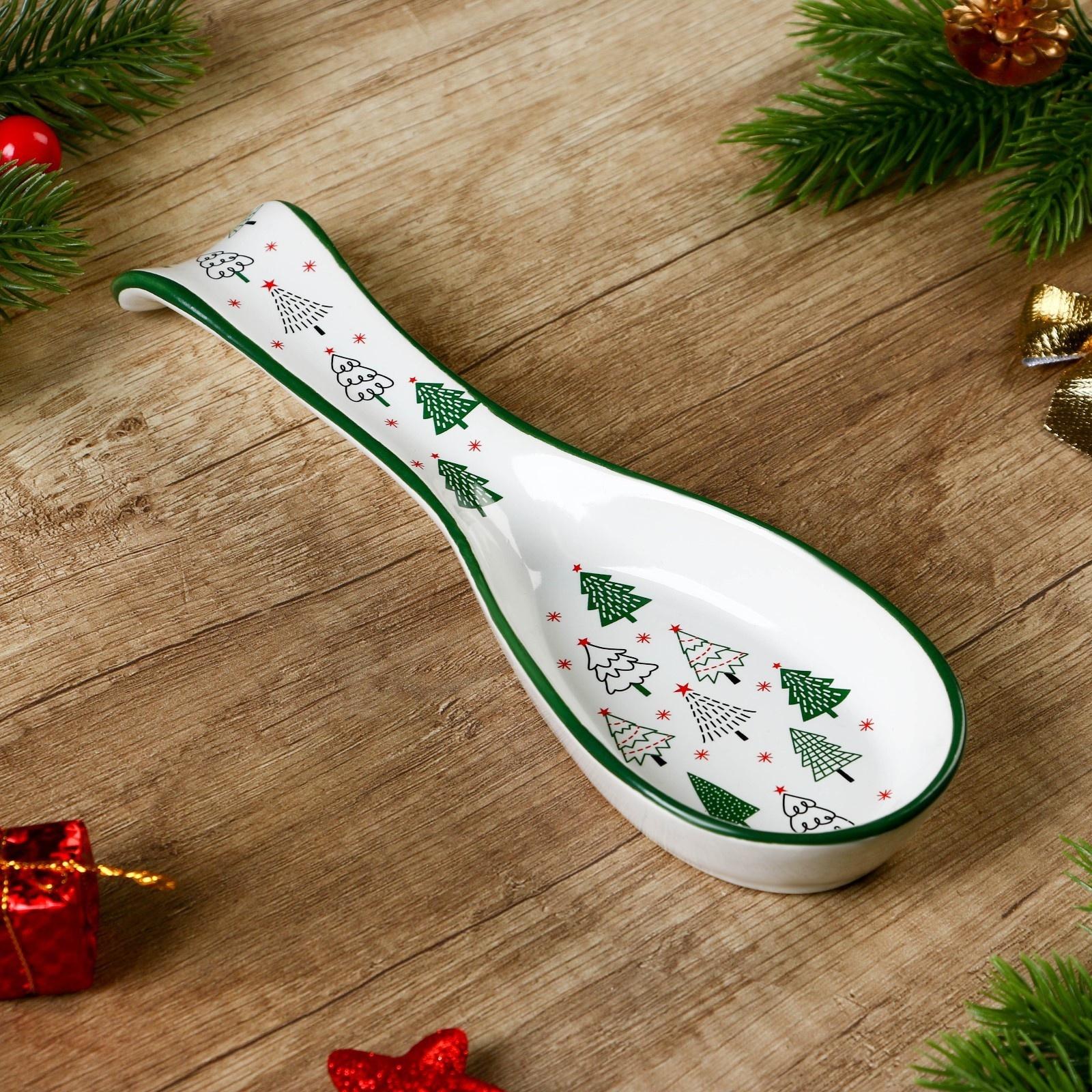 Подставка под ложку «Зимний лес», 7 х 22.3 см