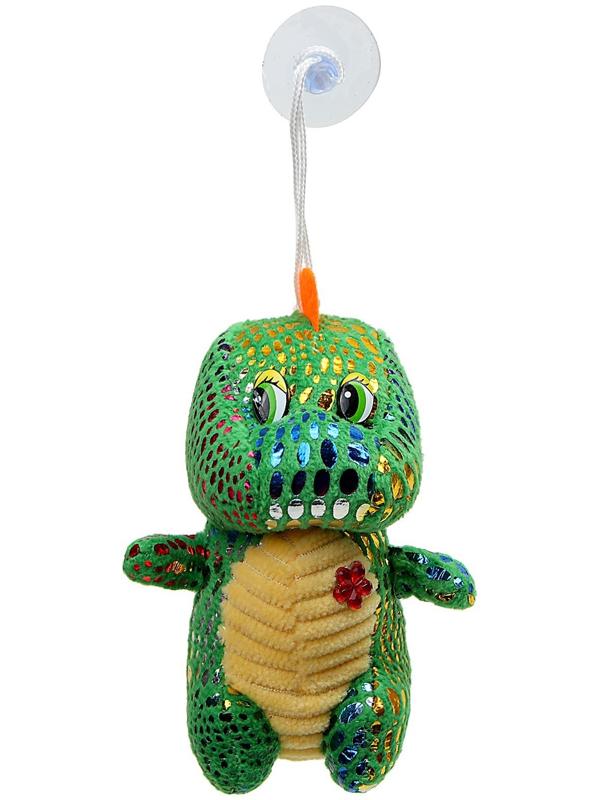 Мягкая игрушка «Динозаврик» с цветочком, на подвесе, 11 см, цвет МИКС