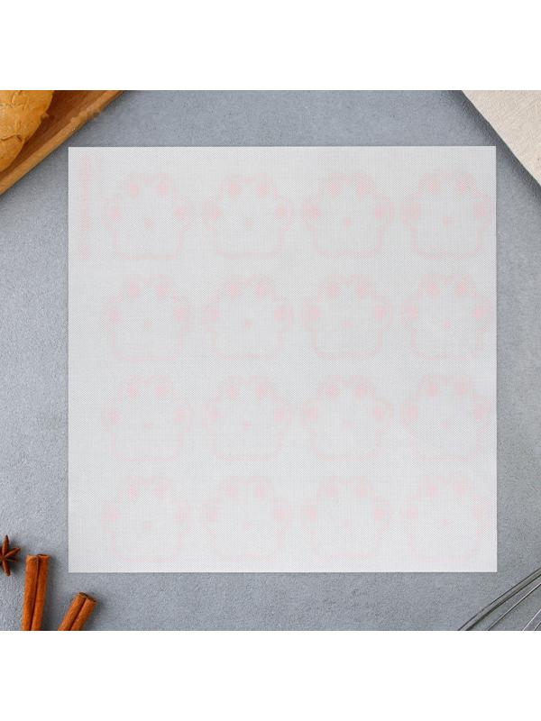 Силиконовый армированный коврик для выпечки «Лапки», 27.5 х 27.5 см